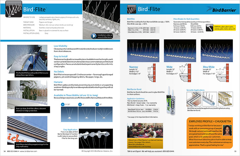 Bird Barrier catalog spread
