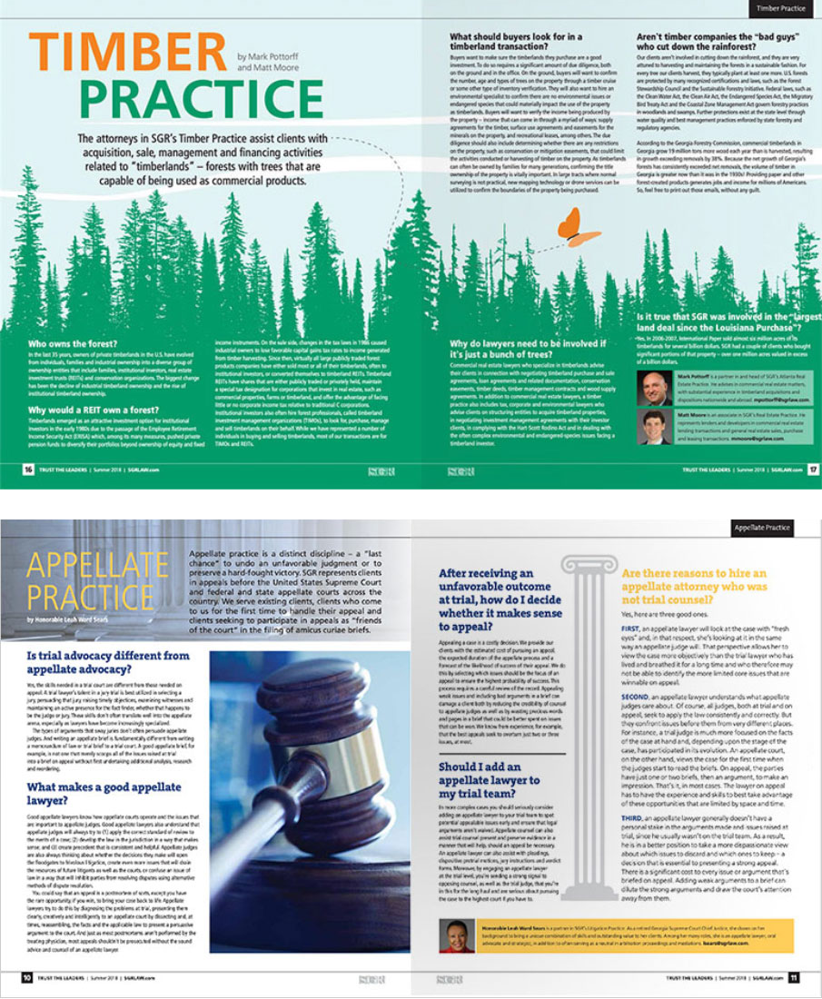 Trust the Leaders magazine spreads