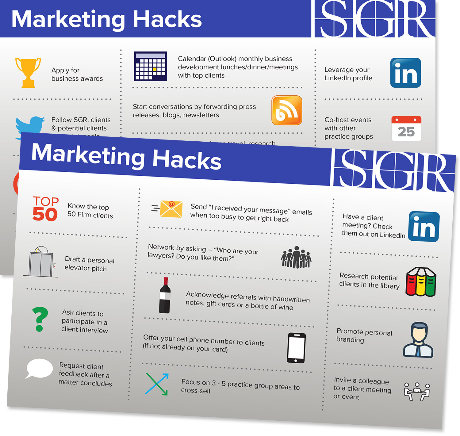 Marketing Hacks postcard